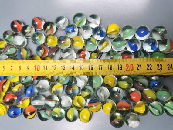 30 Biglie Di Vetro Colorate 16mm Con Effetto Occhio Di Gatto | Per Giochi, Acquari E Decorazioni | Regalo Per Bambini