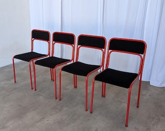 OLD IKEA 廃盤 VILMAR チェア レトロポップ　ポストモダン　赤　黒 Vintage Ikea Vilmar Red Chair, Red Colour Minimalist Chair Post