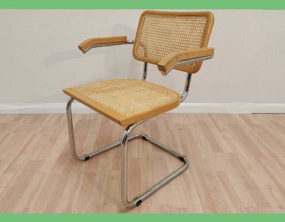 Cesca Chair by Marcel Breuer / Tubular Frame With Cane Seat - Etsy