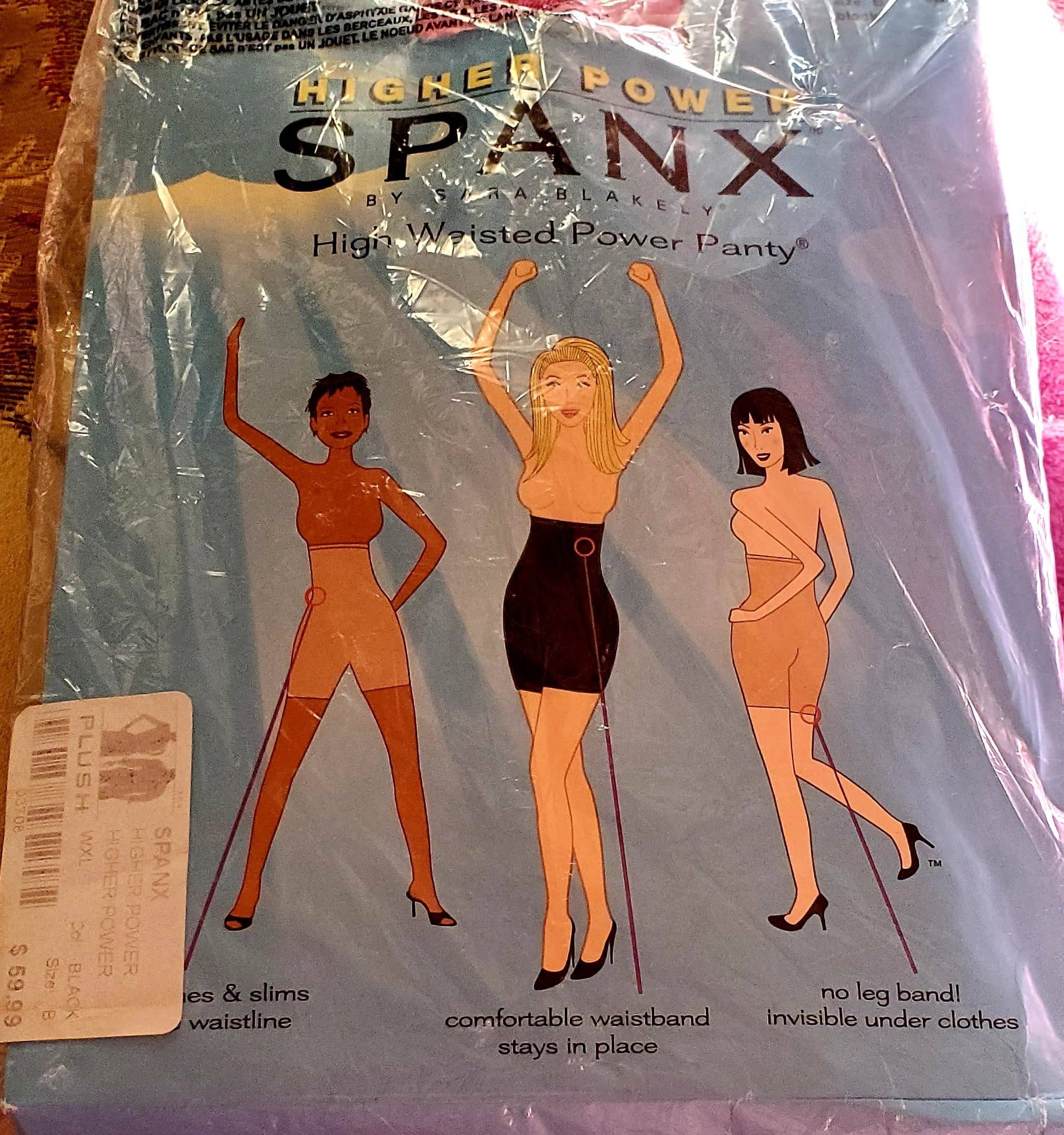 Authentic Spanx.deadstock Vintage.black Spanx Never Been Worn.size