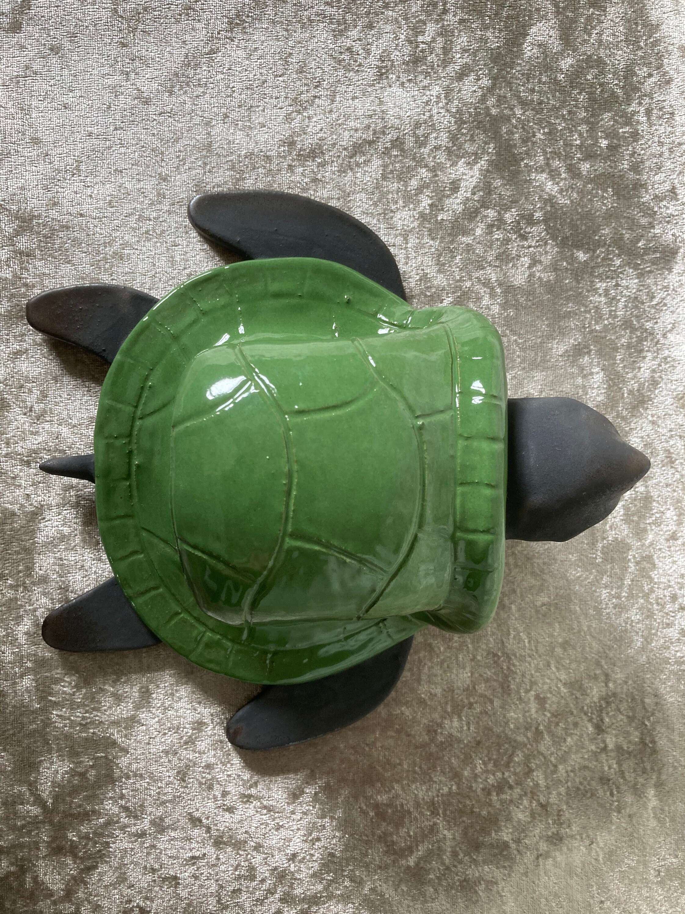 Garden Turtle Ornament ceramic Etsy