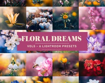 6 Floral Lightroom Presets for Macro and Flower Photography | 6 XMP Files for Mobile & Desktop - VOL5