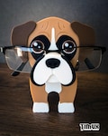 Boxer Decor 3D Printed Eyeglass Stand, Dog Glasses Holder, Eyewear Holder, Pet Lover Gift, Eyeglass Storage