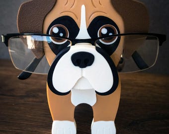 Boxer Eyeglass Holder | 3D Printed Dog Glasses Stand | Gift for Boxer Lovers
