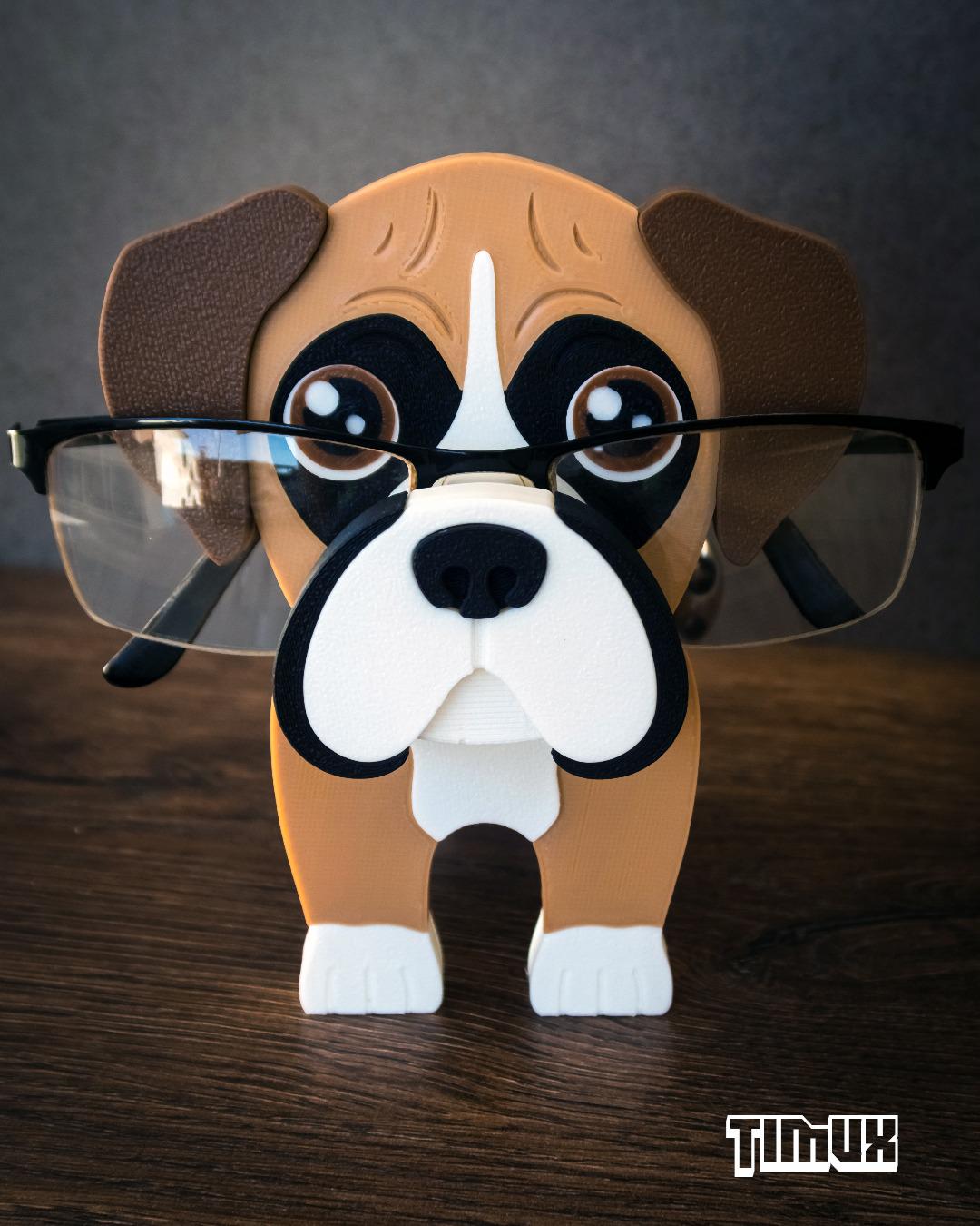 Boxer Eyeglass Holder 3D Printed Dog Glasses Stand Gift for Boxer Lovers