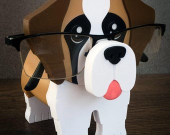Saint Bernard Eyeglass Holder | 3D Printed Dog Glasses Stand | Gift for Saint Bernard Lovers
