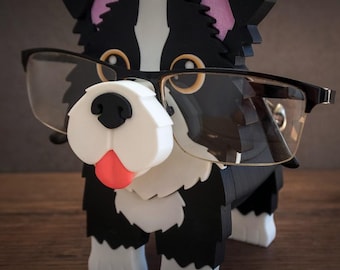 Border Collie Eyeglass Holder | 3D Printed Dog Glasses Stand | Gift for Border Collie Lovers