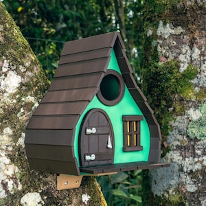 Fairytale Hut Bird House, Outdoor Bird House, Bird Watching Gift, Garden Art, Unique Birdhouse, Home Decor