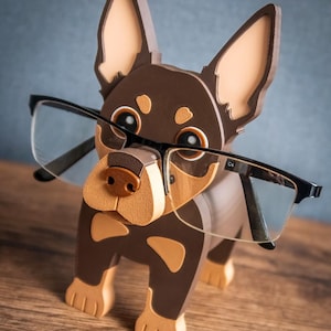 Australian Kelpie Eyeglass Holder | 3D Printed Dog Glasses Stand | Gift for Kelpie Lovers
