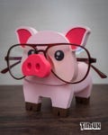 Cute Pig Glasses Holder, 3D Printed Eyeglass Stand, Farm Animal Desk Decor, Pig Lover Gift, Barnyard Glasses Holder
