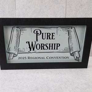 JW 2025 Regional Convention Title / JW Gift / Scripture with Graphic on Tile / Pure Worship
