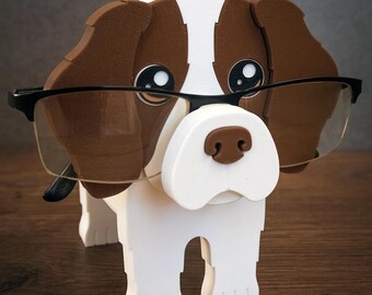 Brittany Spaniel Eyeglass Holder | 3D Printed Dog Glasses Stand | Gift for Brittany Lovers