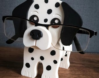 Dalmatian Eyeglass Holder | 3D Printed Dog Glasses Stand | Gift for Dalmatian Lovers