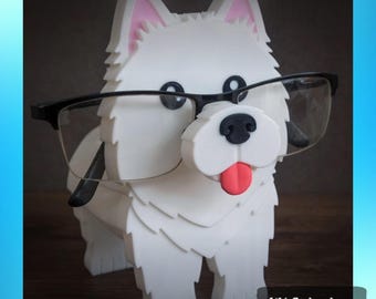 Samoyed Decor 3D Printed Eyeglass Stand, Dog Glasses Holder, Eyewear Holder, Pet Lover Gift, Eyeglass Storage (UK Shipping)