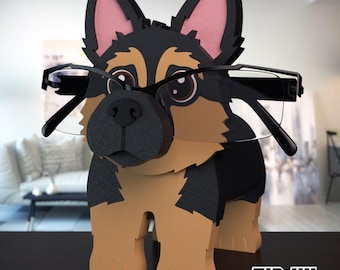 German Shepherd Eyeglass Holder | 3D Printed Dog Glasses Stand | Gift for German Shepherd Lovers