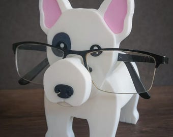 Bull Terrier Eyeglass Holder | 3D Printed Dog Glasses Stand | Gift for Bull Terrier Lovers
