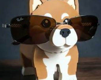Shiba Inu Eyeglass Holder | 3D Printed Dog Glasses Stand | Gift for Shiba Inu Lovers