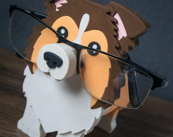 Sheltie Eyeglass Holder | 3D Printed Dog Glasses Stand | Gift for Sheltie Lovers