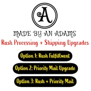 Rush Processing + Priority Mail Upgrade (Add-On for Any Order)