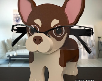 Chihuahua Eyeglass Holder | 3D Printed Dog Glasses Stand | Gift for Chihuahua Lovers
