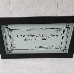 JW 2025 Year Text / JW Gift / Scripture with Graphic on Tile / Psalm 96:8