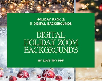 Zoom Holiday Background 5-Pack #2 - High Quality Zoom Background | Holidays | Candles | Christmas | Family Party