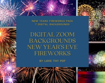 Zoom Fireworks Background 5-pack High Quality Zoom Background