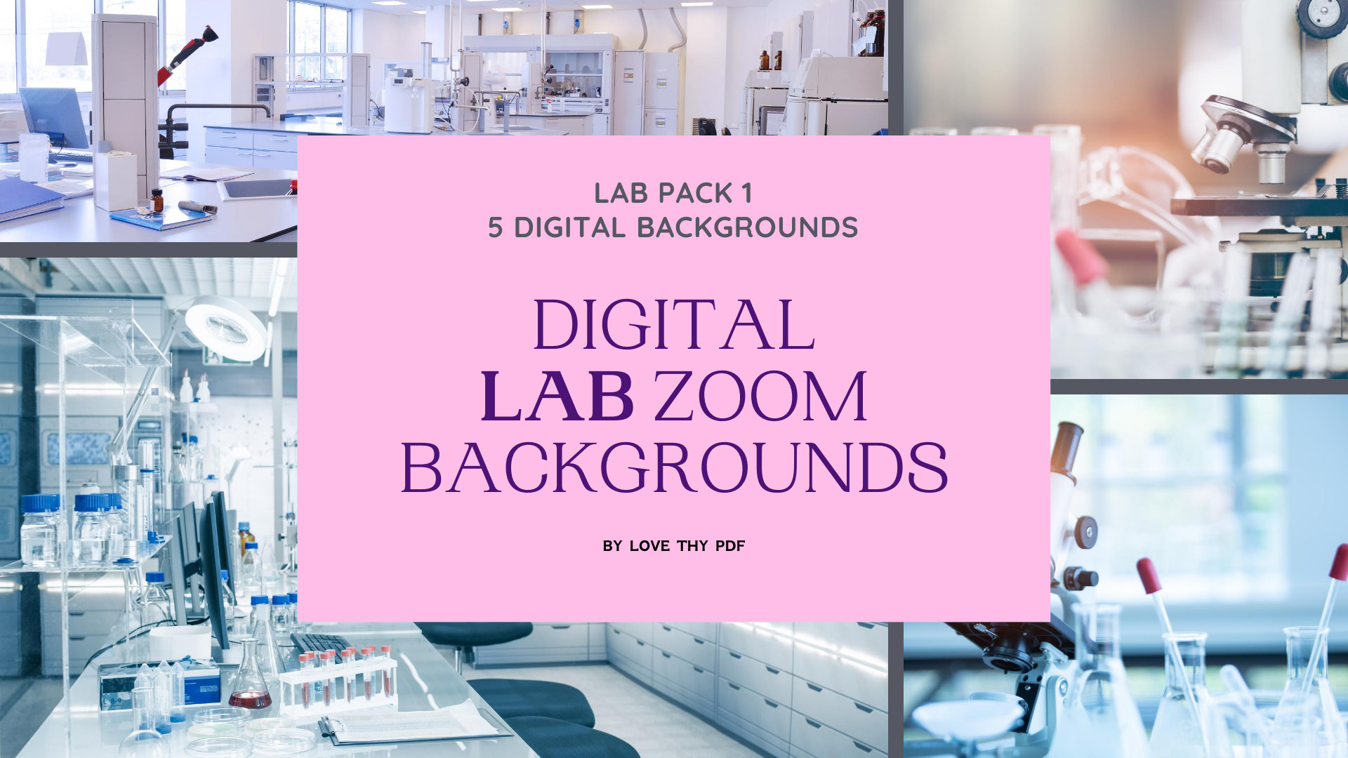 Science Lab Zoom Background 5-pack 1 High Quality Zoom - Etsy UK