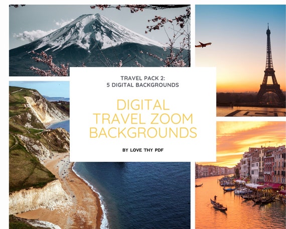 Zoom Backgrounds Pack Travel Theme Pack 2 Digital Download | Etsy