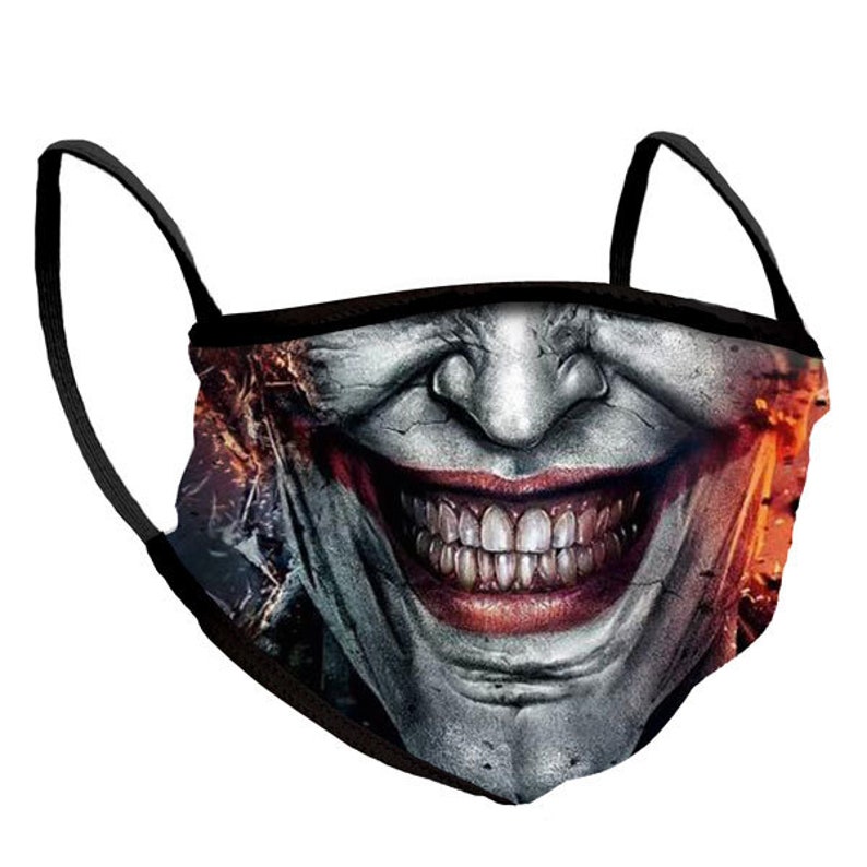 Joker Face Mask Reusable Mask Washable Face Masksdouble Etsy