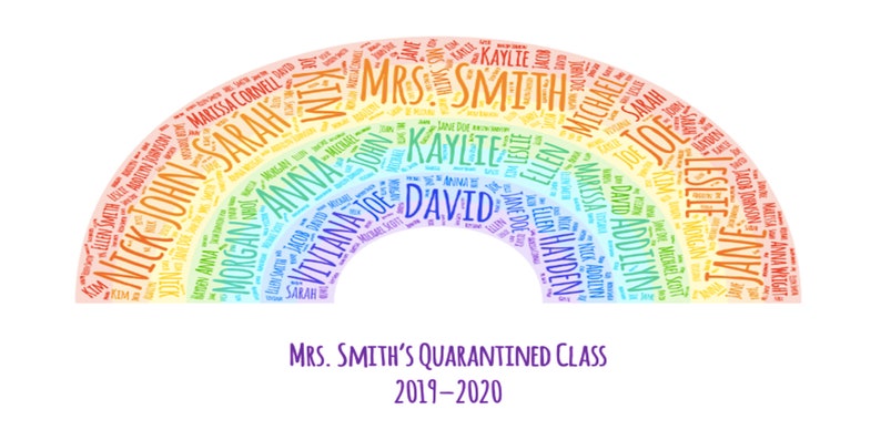End of Year Teacher Quarantine Rainbow Personalized image 0