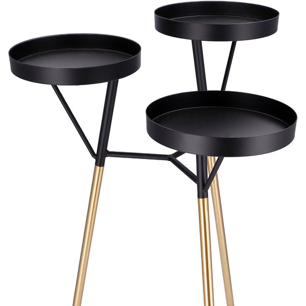 3 Plates Plant Stand, Metal Table H75 cm, home decoration, quality metal plant stand, interior design, Christmas Gifts