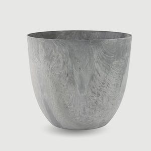 Artstone Bola Eco-Friendly Plant Pot – Recycled Plastic & Stone, Grey, D23cm