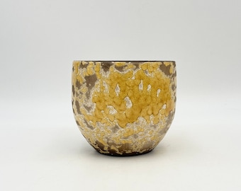 Luuk Mason Handmade, Premium quality plant pot, 2 colour, half glazed pattern, D15cm