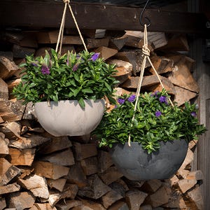 Artstone Fiona Hanger Black, Indoor & Outdoor Hanging Pot, Multiple Sizes