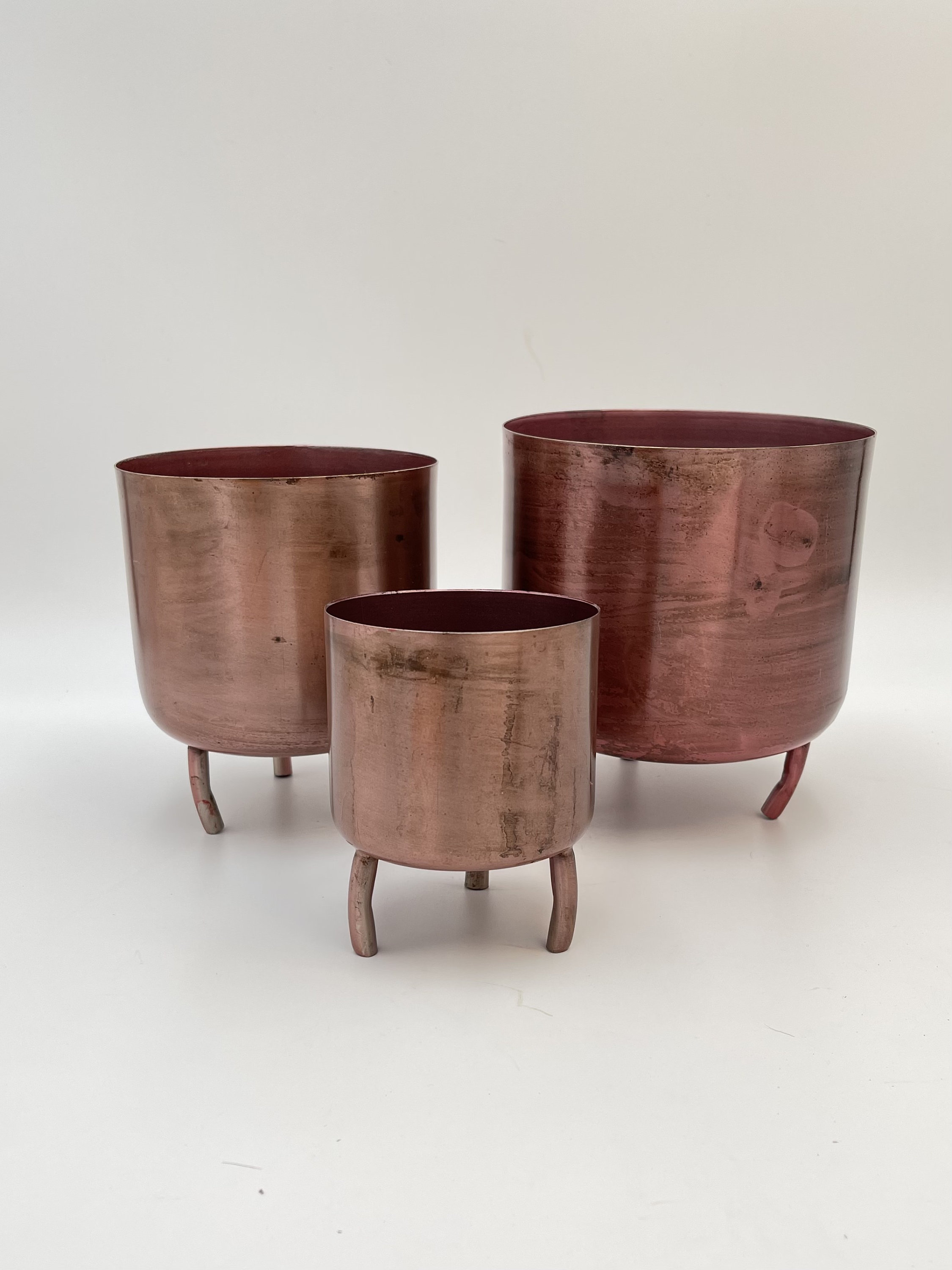 Rose gold Metal House Plant Pot Unique Design Elegant Etsy