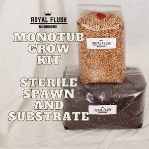 Monotub Kit - CVG Substrate, Sterile Grain Spawn - Injection Port