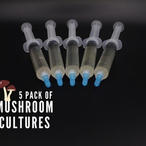 5 Gourmet Mushroom Liquid Cultures - 30 Kinds