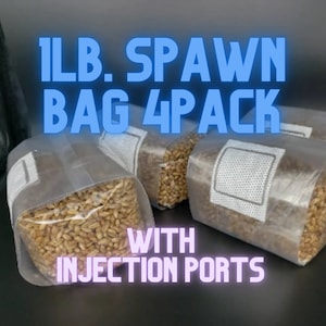 Sterile Grain Bags - 4 Pack - With Injection Ports