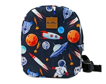 Kids Backpack Boys, Toddler Backpack Space, Personalized, Planet Bag, Rocket, School Supplies