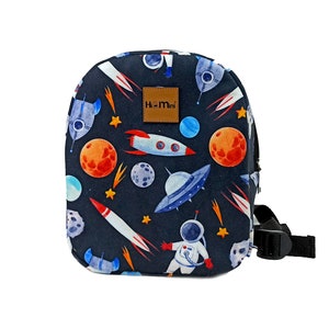 Sac à dos enfant garçons, sac à dos pour tout-petits espace, personnalisé, sac planète, fusée, fournitures scolaires