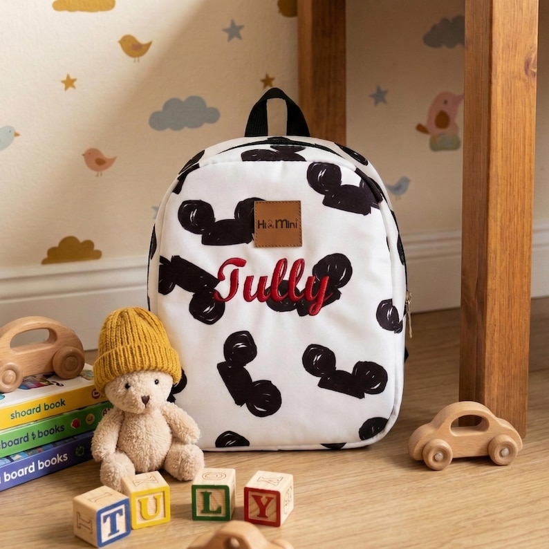 Toddler Small Backpack Girl, Disneyland Trip Small Backpack, Minnie Mouse Backpack, Kid Backpack, Mini Bag Preschool image 3