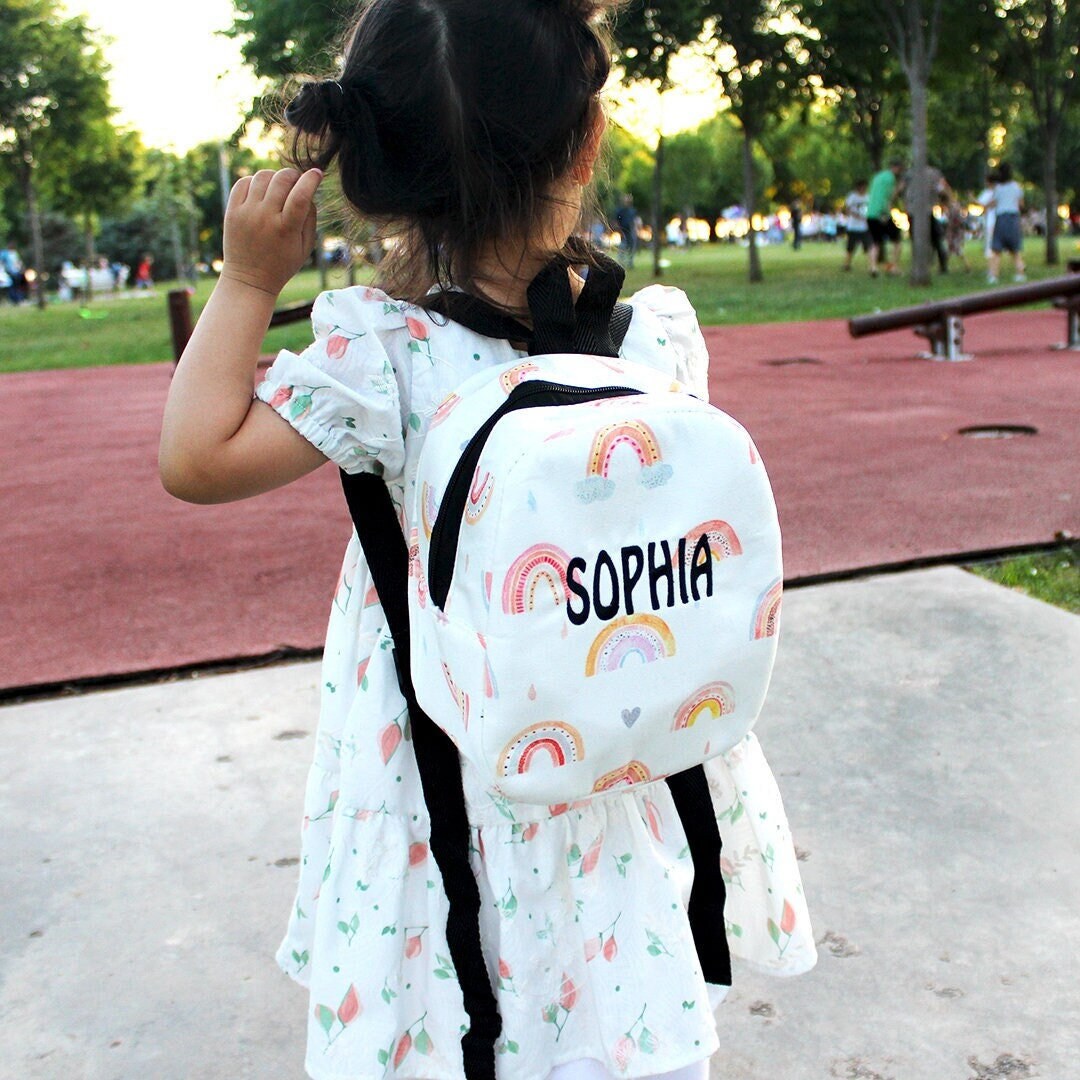 Personalized Rainbow Backpack Daycare Backpack Name Etsy