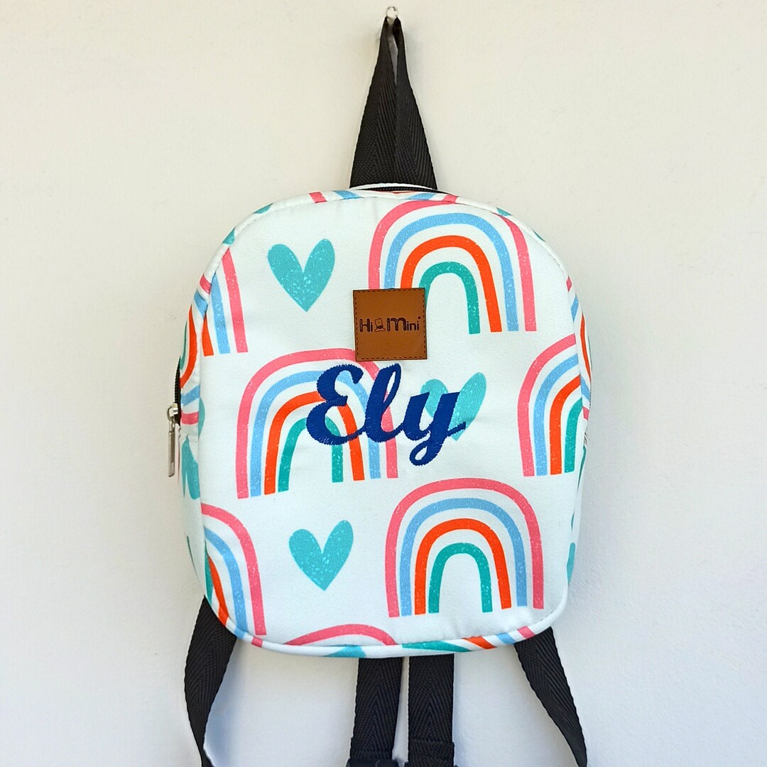Rainbow Toddler Backpack | Personalized Gift for Kids | Preschool Small ...