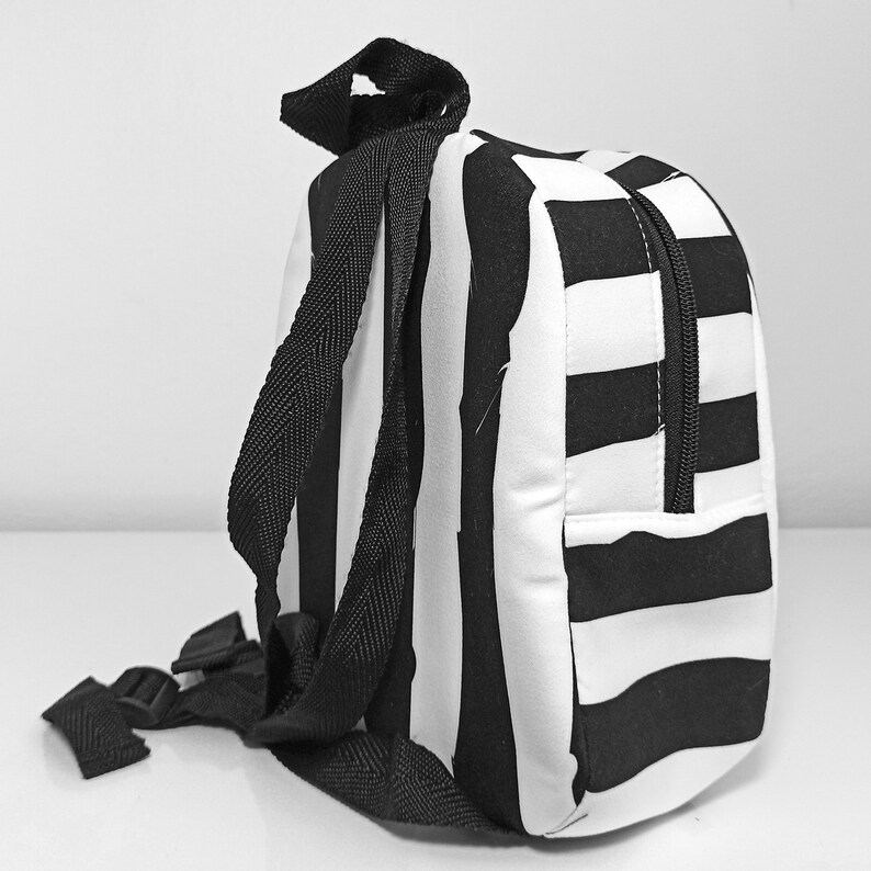 Kids Backpack Girl Child Black White Preschool Bag Etsy