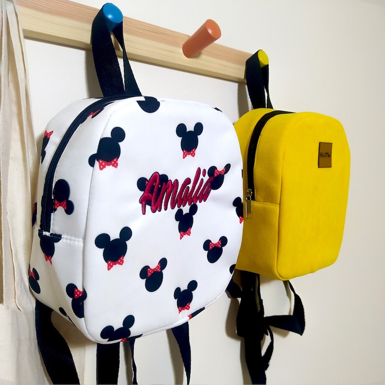 Toddler Small Backpack Girl, Disneyland Trip Small Backpack, Minnie Mouse Backpack, Kid Backpack, Mini Bag Preschool image 4