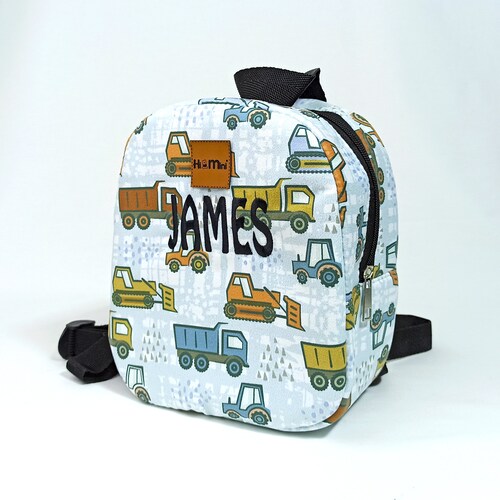 Toddler Backpack Boys Personalized Tractor Backpack Kids Etsy