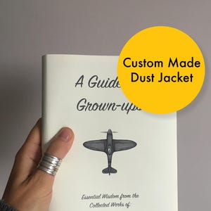 CUSTOM Dust jacket + ILLUSTRATION Personalized Book Cover Design Dust Jacket Minimalistic Library Wedding Simple Gift