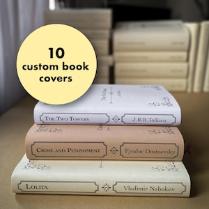 Custom Classic Book Dust Jackets Replacement: Minimalist Home Decor