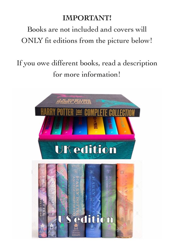 Harry Potter Covers Books Collection Cover Dust Jackets Set Of Etsy Harry Potter Covers Books Collection Cover Dust Jackets Set Of Etsy